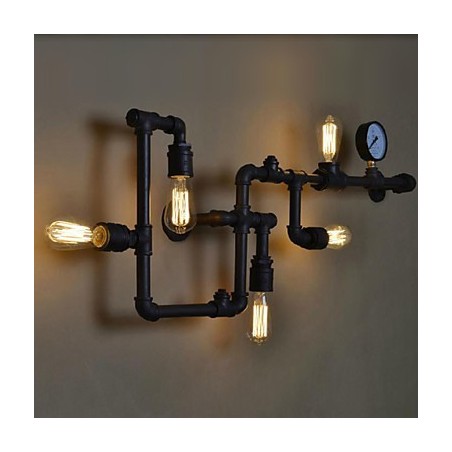 Wall Sconces 5 Light Water Pipe Iron Mini Style Industrial Style Country Metal