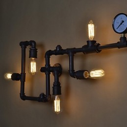 Wall Sconces 5 Light Water Pipe Iron Mini Style Industrial Style Country Metal