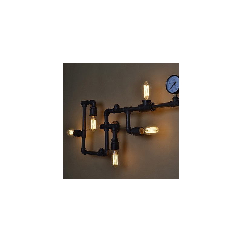 Wall Sconces 5 Light Water Pipe Iron Mini Style Industrial Style Country Metal
