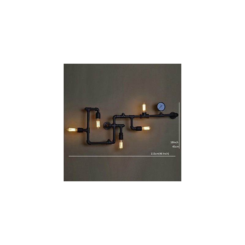 Wall Sconces 5 Light Water Pipe Iron Mini Style Industrial Style Country Metal