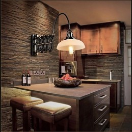 Vintage Industrial American Country Restaurant Bedroom Study Creative Staircase Aisle Lamp Telescopic Iron Wall Lamps