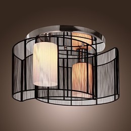 Ceiling Light Modern Design 2 Lights Black