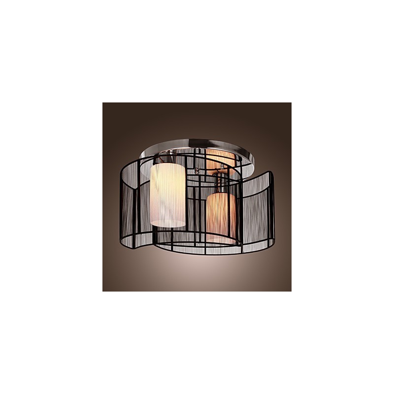 Ceiling Light Modern Design 2 Lights Black