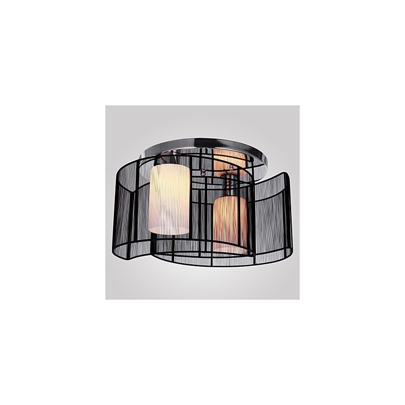Ceiling Light Modern Design 2 Lights Black