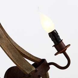 Mini Style Wall Sconces Rustic Lodge Wood Bamboo