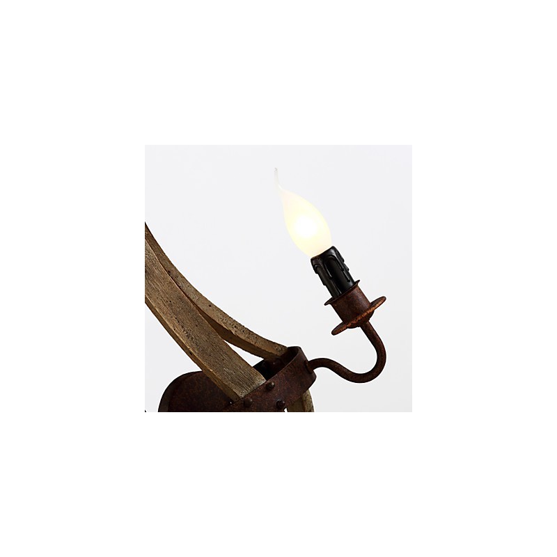 Mini Style Wall Sconces Rustic Lodge Wood Bamboo