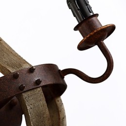 Mini Style Wall Sconces Rustic Lodge Wood Bamboo