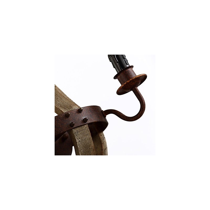 Mini Style Wall Sconces Rustic Lodge Wood Bamboo