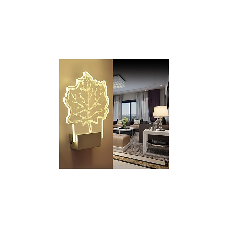 Acrylic Wall Lamp PVC Lamp Light Chip Modern Contemporary Metal