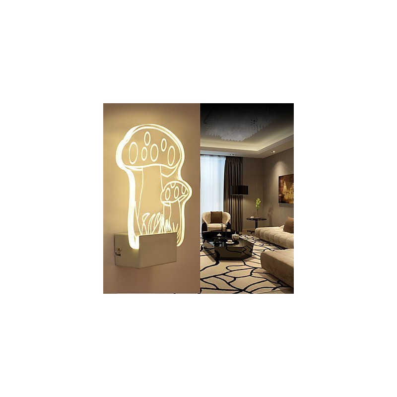 Acrylic Wall Lamp PVC Lamp Light Modern Contemporary Metal