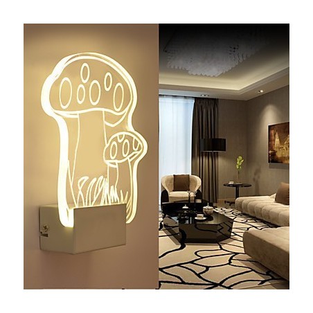 Acrylic Wall Lamp PVC Lamp Light Modern Contemporary Metal