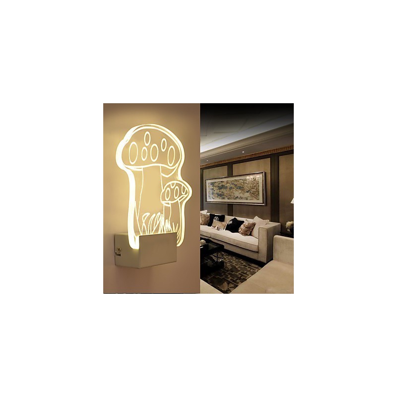Acrylic Wall Lamp PVC Lamp Light Modern Contemporary Metal
