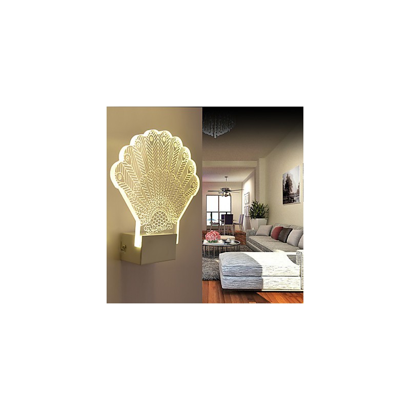 Acrylic Wall Lamp PVC Lamp Light Modern Contemporary Metal