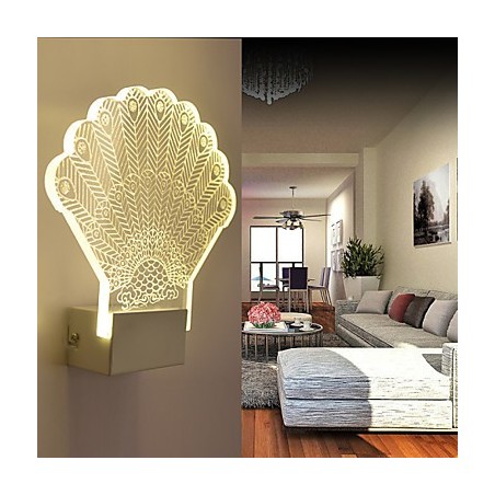 Acrylic Wall Lamp PVC Lamp Light Modern Contemporary Metal