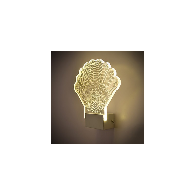 Acrylic Wall Lamp PVC Lamp Light Modern Contemporary Metal