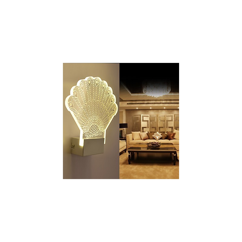 Acrylic Wall Lamp PVC Lamp Light Modern Contemporary Metal