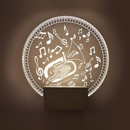 Acrylic Wall Lamp PVC Lamp Light Modern Contemporary Metal