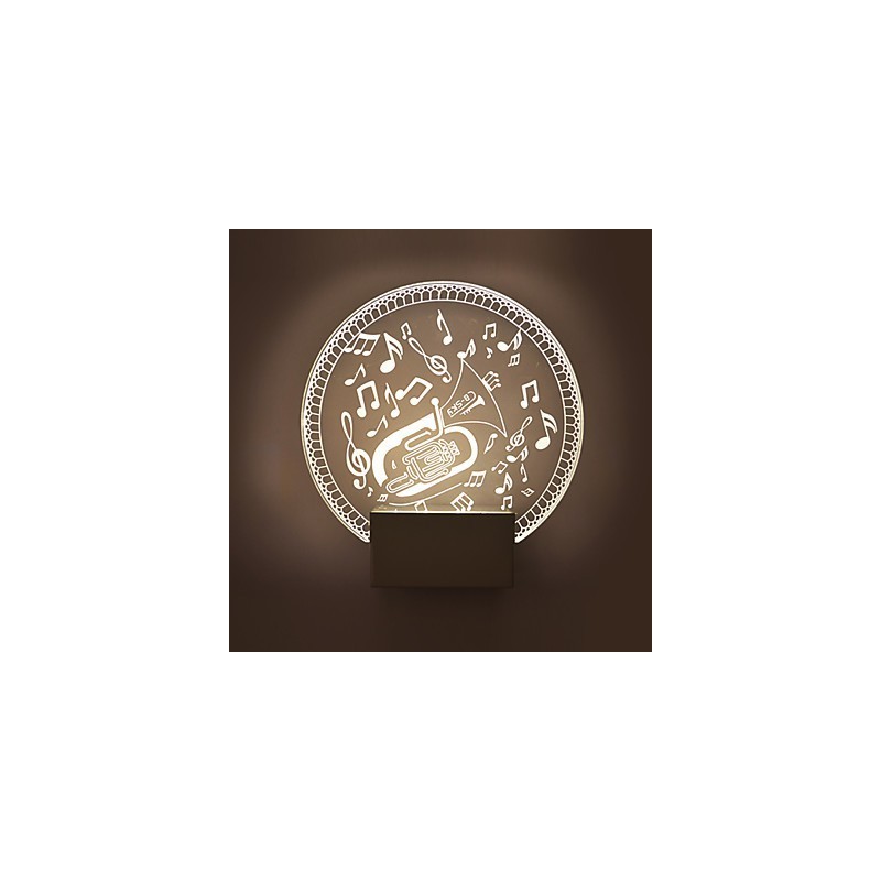 Acrylic Wall Lamp PVC Lamp Light Modern Contemporary Metal