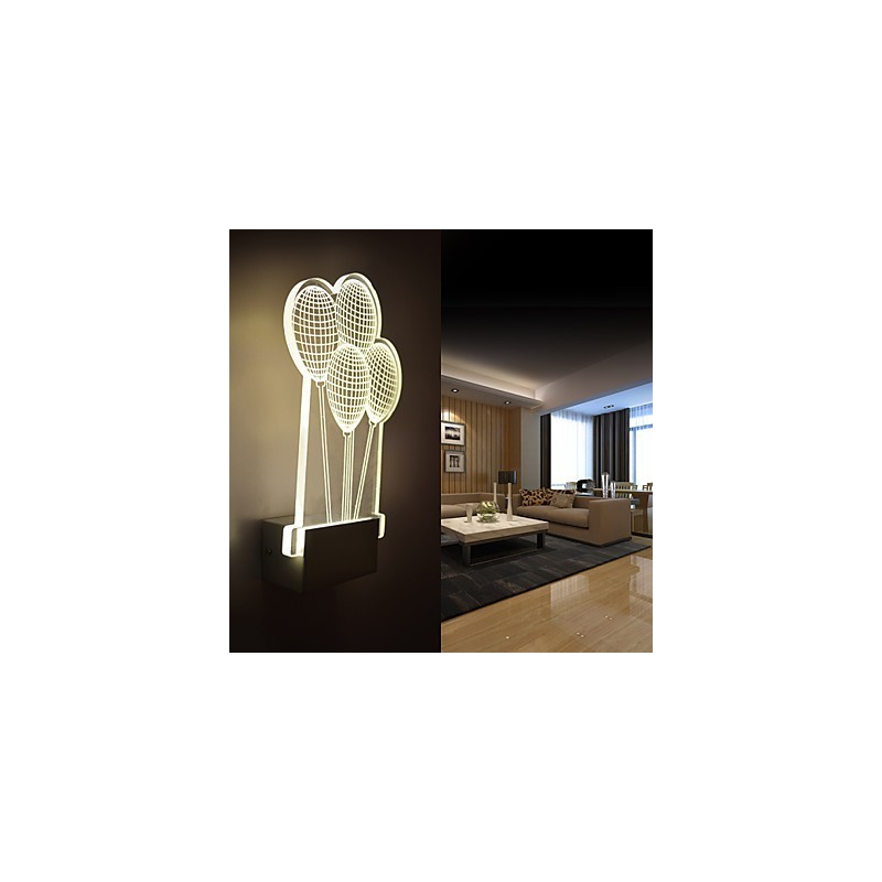 Acrylic Wall Lamp PVC Lamp Light Modern Contemporary Metal