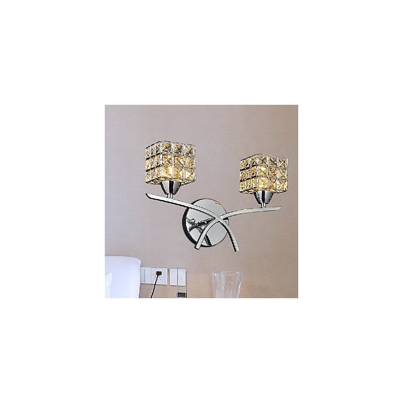 Modern Crystal Wall Light In 2 Lights