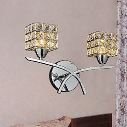 Modern Crystal Wall Light In 2 Lights