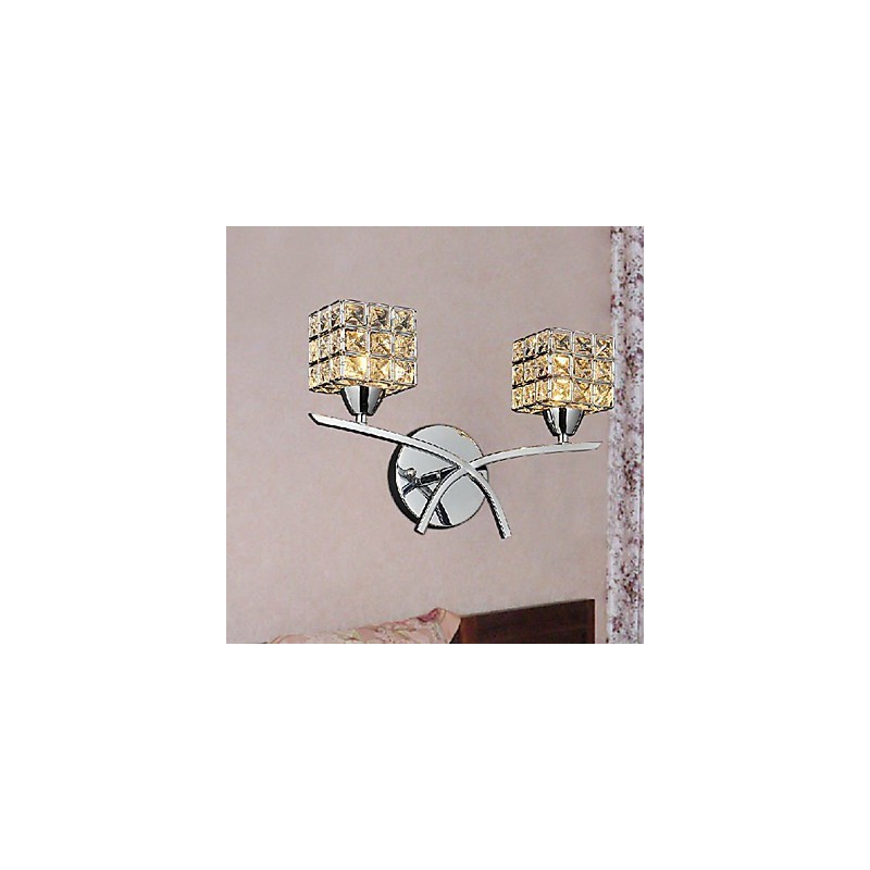 Modern Crystal Wall Light In 2 Lights