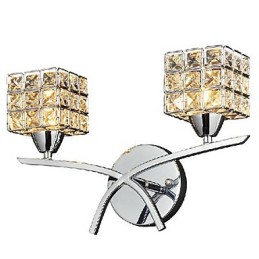 Modern Crystal Wall Light In 2 Lights