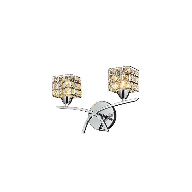 Modern Crystal Wall Light In 2 Lights
