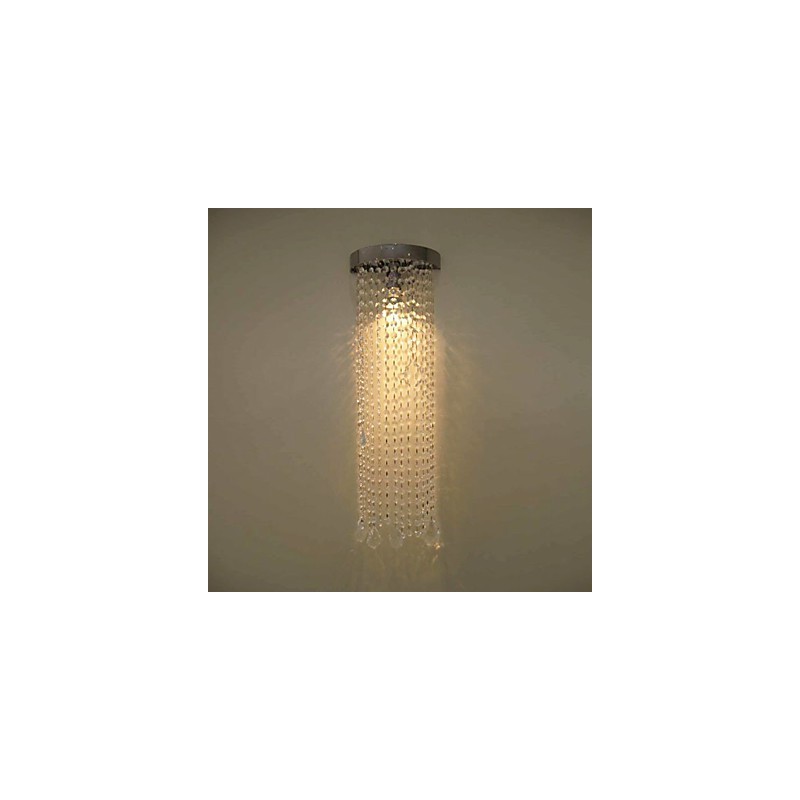 50W MR16 Chrome Finish Wall Light with Crystal Chains