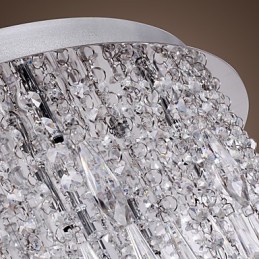Modern Contemporary Crystal Chrome Flush Mount