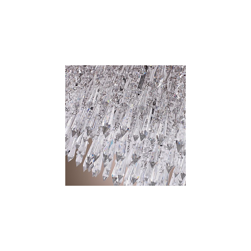 Modern Contemporary Crystal Chrome Flush Mount
