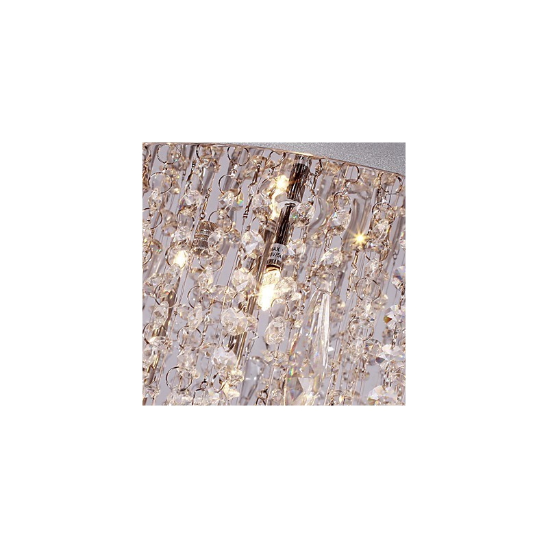 Modern Contemporary Crystal Chrome Flush Mount