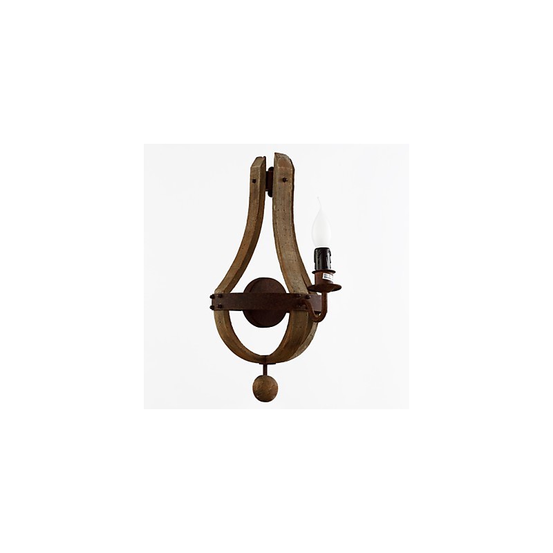 Mini Style Wall Sconces Rustic Lodge Wood Bamboo