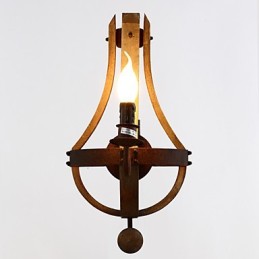 Mini Style Wall Sconces Rustic Lodge Wood Bamboo