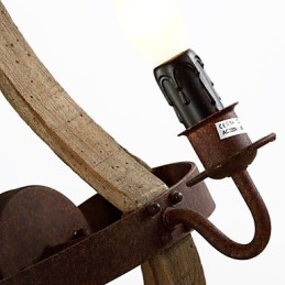 Mini Style Wall Sconces Rustic Lodge Wood Bamboo