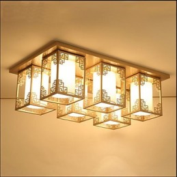 A Chinese Style Lamps Iron Ceiling Lighting Atmosphere