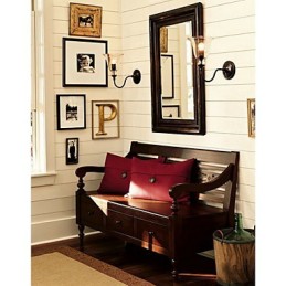 Nature Inspired Iron Wall Light with Transparent Glass Shade