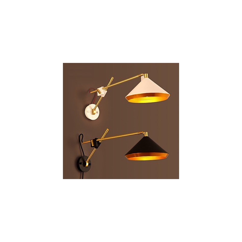 Rural Industrial Wind Restoring Ancient Ways Wrought Iron Rocker Arm Folded Wall Lamp Lights