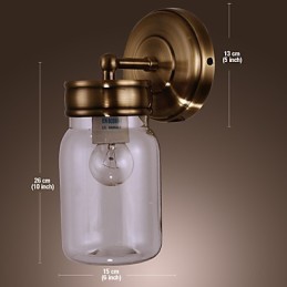 Rustic Wall Light In Bottle Shape