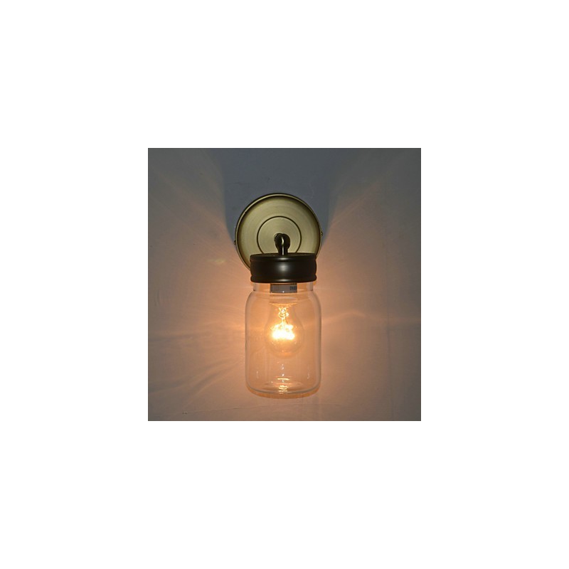 Rustic Wall Light In Bottle Shape