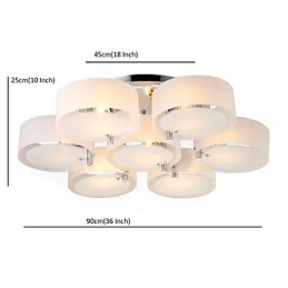 Flush Mount Modern Contemporary 7 Lights Ceiling Light Metal