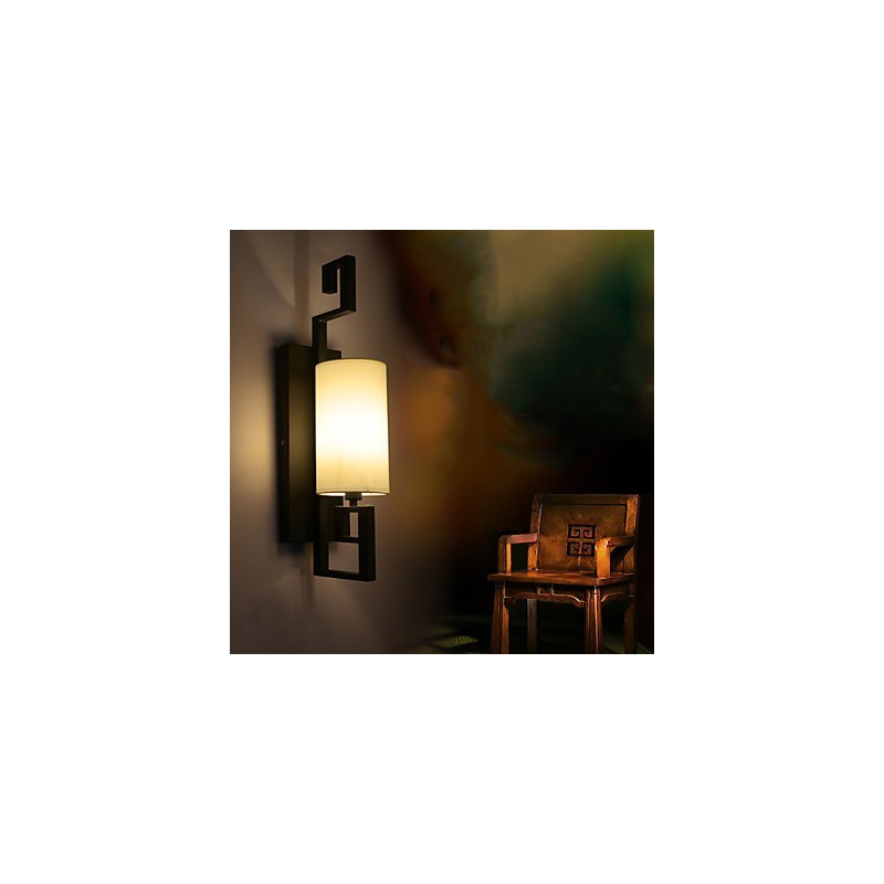 Modern American Style Antique Lamp Living Room Bedroom Hotel Rooms White Cloth Wall Lamp