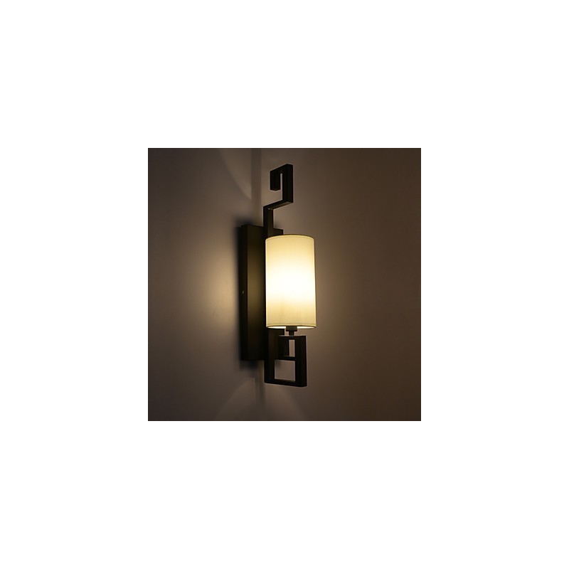 Modern American Style Antique Lamp Living Room Bedroom Hotel Rooms White Cloth Wall Lamp