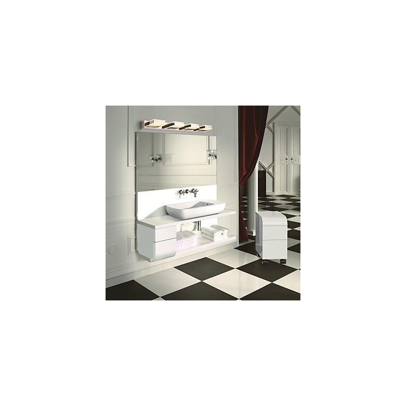 Square Mirror Lamp Stainless Steel And Acrylic