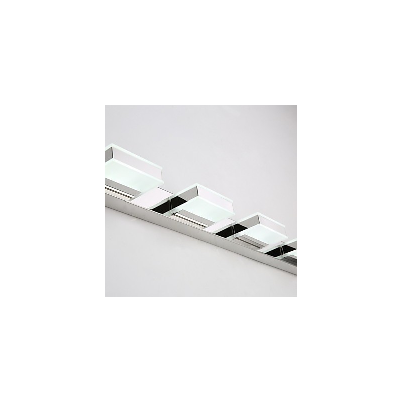 Square Mirror Lamp Stainless Steel And Acrylic