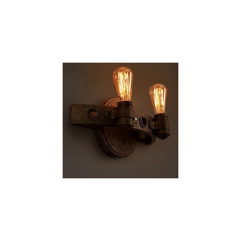 30*20CM 10 15㎡Loft American Creative Restoring Ancient Ways Wrought Iron Full Moon Machetes Wall Lamp Lights