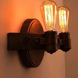 30*20CM 10 15㎡Loft American Creative Restoring Ancient Ways Wrought Iron Full Moon Machetes Wall Lamp Lights