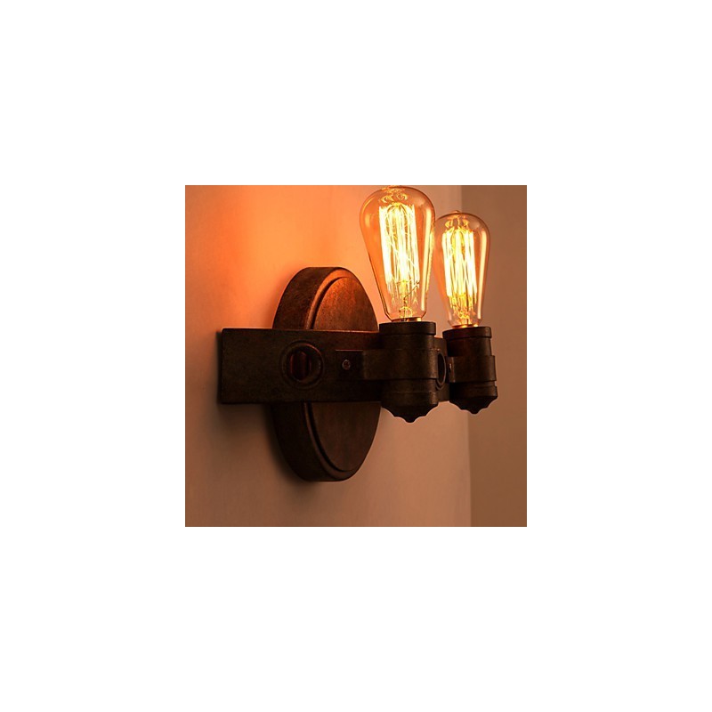 30*20CM 10 15㎡Loft American Creative Restoring Ancient Ways Wrought Iron Full Moon Machetes Wall Lamp Lights