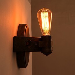 30*20CM 10 15㎡Loft American Creative Restoring Ancient Ways Wrought Iron Full Moon Machetes Wall Lamp Lights