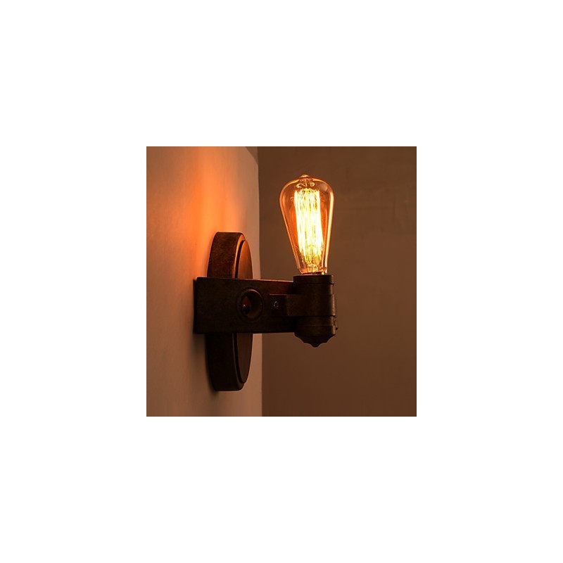 30*20CM 10 15㎡Loft American Creative Restoring Ancient Ways Wrought Iron Full Moon Machetes Wall Lamp Lights